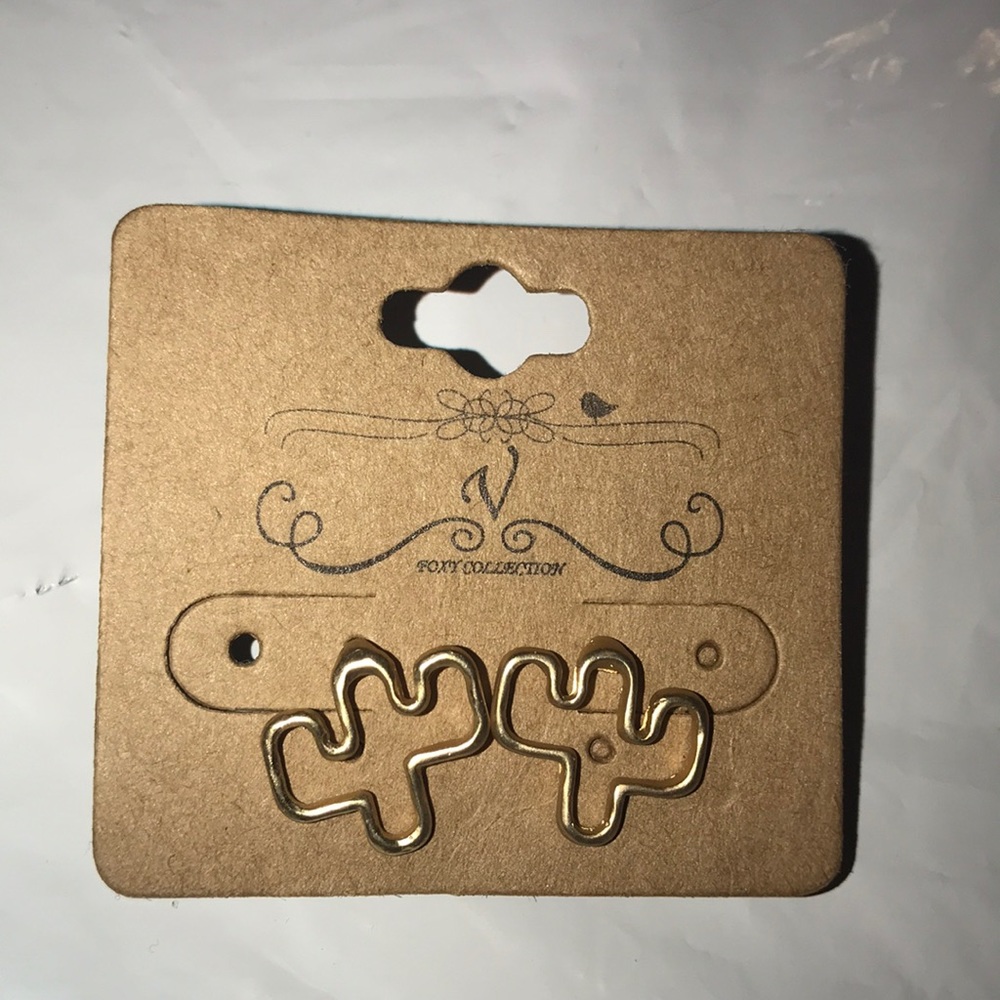 Gold Cactus earrings
